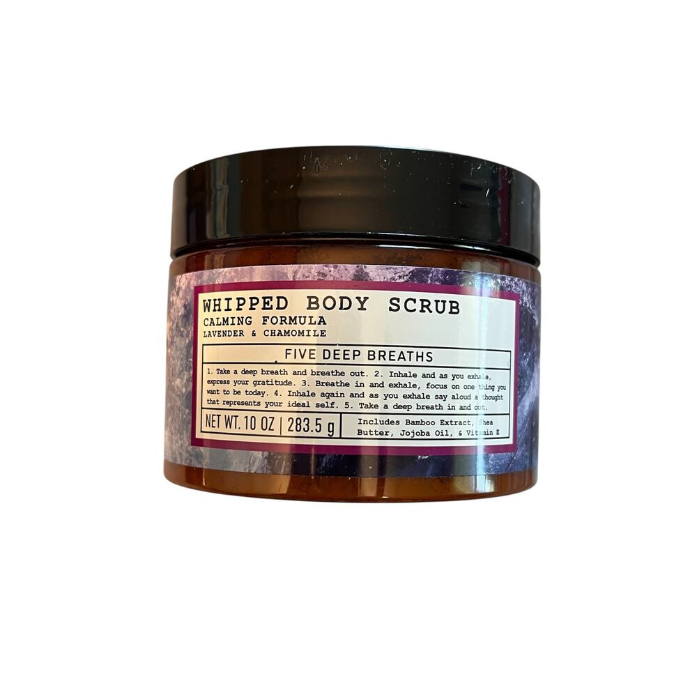 Whipped Body Scrub 10oz Five Deep Breaths Lavender & Chamomile Shea Butter